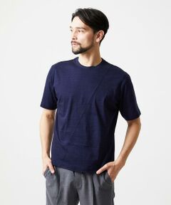 MICHEL KLEIN HOMME / ミッシェルクランオム カットソー | 切り替えクルーネック半袖カットソー