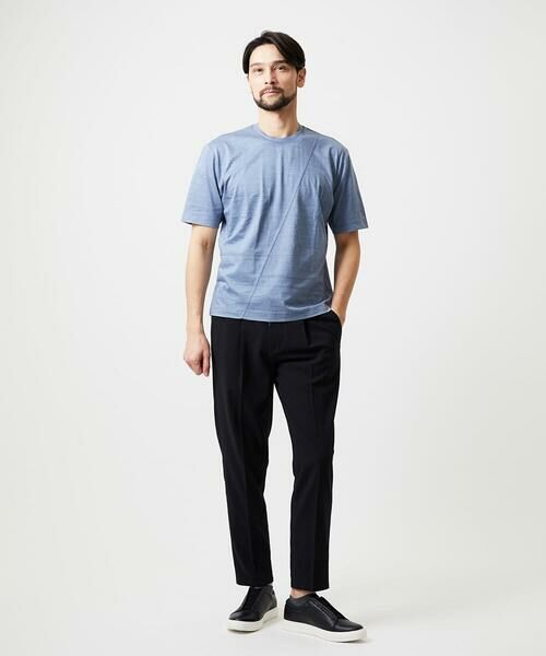 MICHEL KLEIN HOMME / ミッシェルクランオム カットソー | 切り替えクルーネック半袖カットソー | 詳細1