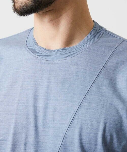 MICHEL KLEIN HOMME / ミッシェルクランオム カットソー | 切り替えクルーネック半袖カットソー | 詳細4