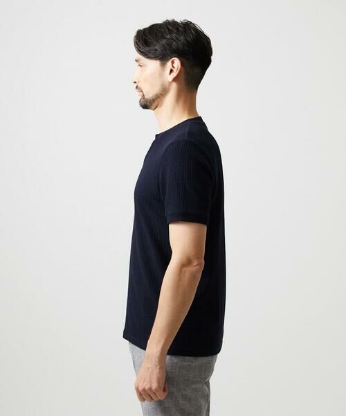 MICHEL KLEIN HOMME / ミッシェルクランオム カットソー | キーネックウェーブ半袖カットソー | 詳細2