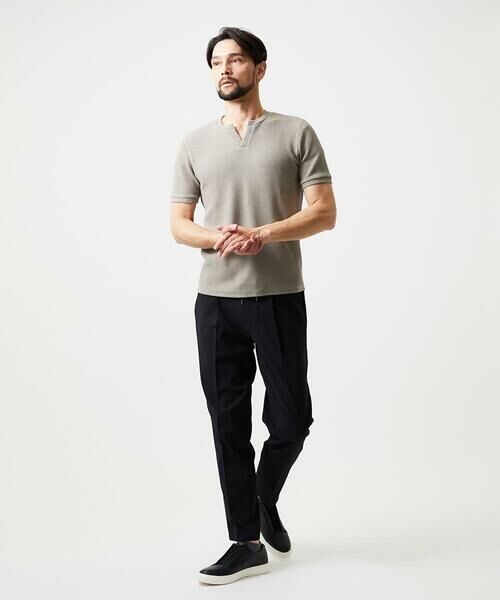 MICHEL KLEIN HOMME / ミッシェルクランオム カットソー | キーネックウェーブ半袖カットソー | 詳細8