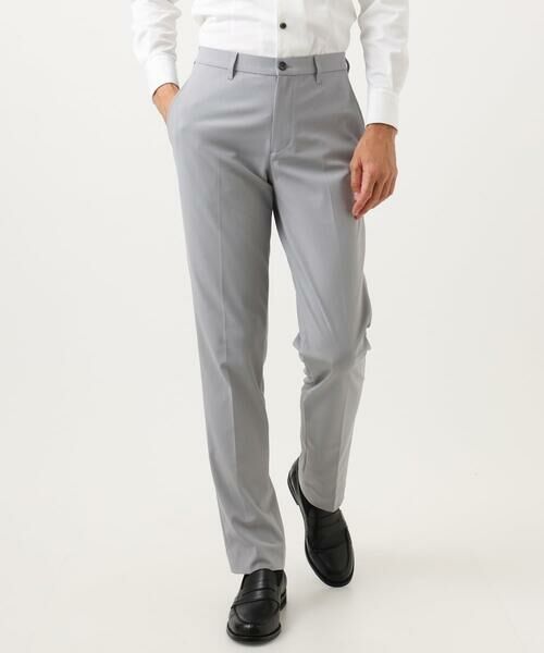 MICHEL KLEIN HOMME / ミッシェルクランオム チノ・ワークパンツ | 【セットアップ】コットンライクストレッチスラックスパンツ（グレー）