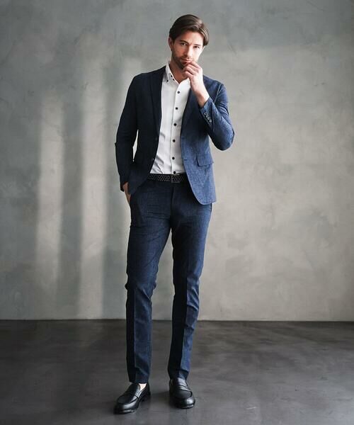 MICHEL KLEIN HOMME / ミッシェルクランオム チノ・ワークパンツ | 【セットアップ】メッシュプリントスラックスパンツ | 詳細12