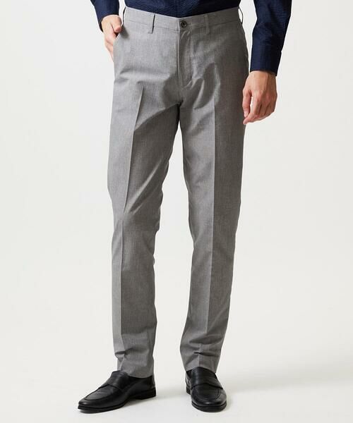 MICHEL KLEIN HOMME / ミッシェルクランオム チノ・ワークパンツ | 【セットアップ】メッシュプリントスラックスパンツ（ライトグレー）