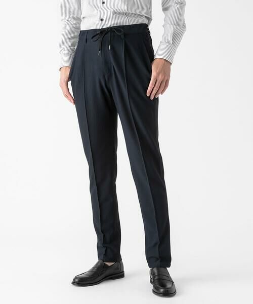 MICHEL KLEIN HOMME / ミッシェルクランオム チノ・ワークパンツ | 【セットアップ】ストレッチスラックスパンツ（ネイビー）