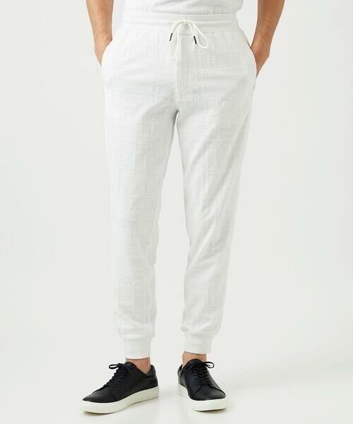 MICHEL KLEIN HOMME / ミッシェルクランオム チノ・ワークパンツ | 【セットアップ】ジャカードリラックスパンツ | 詳細1