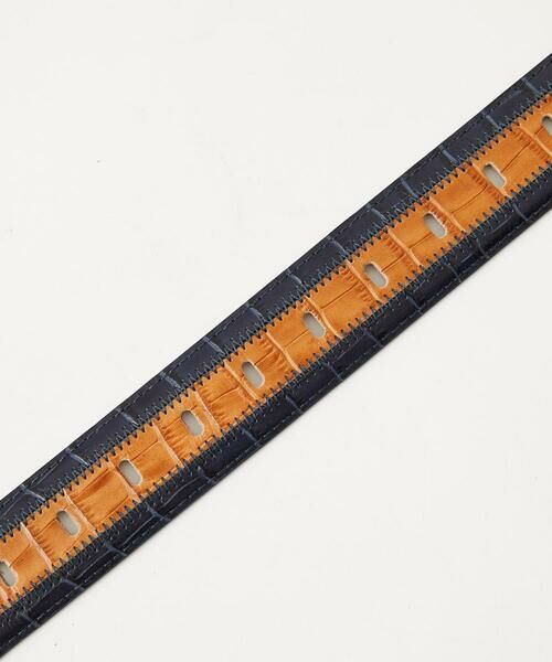 MICHEL KLEIN HOMME / ミッシェルクランオム ベルト・サスペンダー | クロコパッチ　ワイドピンベルト | 詳細2