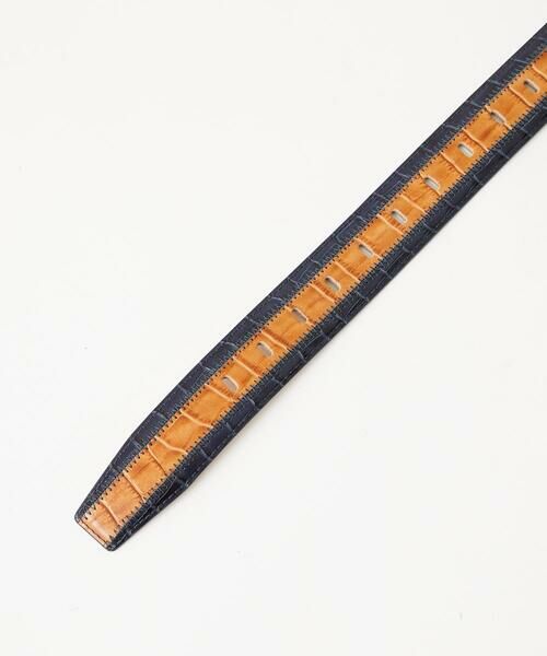 MICHEL KLEIN HOMME / ミッシェルクランオム ベルト・サスペンダー | クロコパッチ　ワイドピンベルト | 詳細3