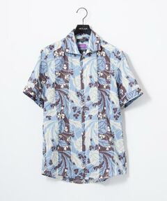 MICHEL KLEIN HOMME / ミッシェルクランオム シャツ・ブラウス | 《日本製》総柄半袖シャツ