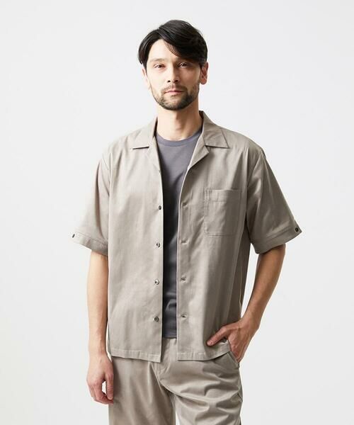 MICHEL KLEIN HOMME / ミッシェルクランオム シャツ・ブラウス | 【セットアップ】スエード半袖シャツ | 詳細2