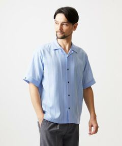 MICHEL KLEIN HOMME / ミッシェルクランオム シャツ・ブラウス | ストライプリラックス半袖シャツ