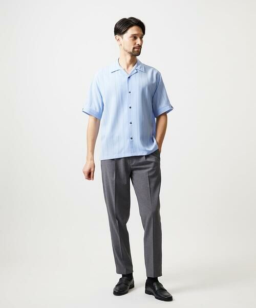 MICHEL KLEIN HOMME / ミッシェルクランオム シャツ・ブラウス | ストライプリラックス半袖シャツ | 詳細3