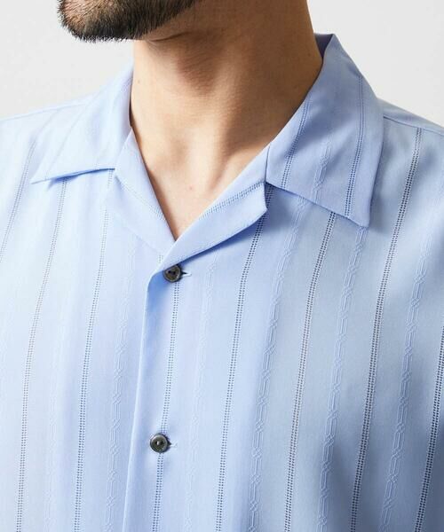 MICHEL KLEIN HOMME / ミッシェルクランオム シャツ・ブラウス | ストライプリラックス半袖シャツ | 詳細6