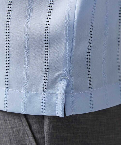 MICHEL KLEIN HOMME / ミッシェルクランオム シャツ・ブラウス | ストライプリラックス半袖シャツ | 詳細9