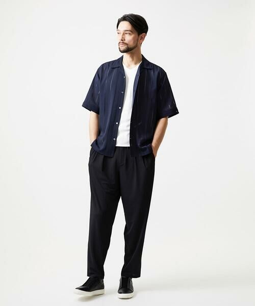 MICHEL KLEIN HOMME / ミッシェルクランオム シャツ・ブラウス | ストライプリラックス半袖シャツ | 詳細14