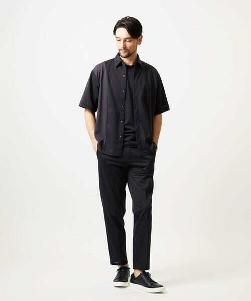 MICHEL KLEIN HOMME / ミッシェルクランオム シャツ・ブラウス | 【セットアップ】異素材コンビ半袖シャツ | 詳細5