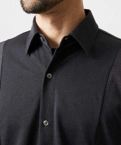 MICHEL KLEIN HOMME / ミッシェルクランオム シャツ・ブラウス | 【セットアップ】異素材コンビ半袖シャツ | 詳細9