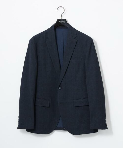 MICHEL KLEIN HOMME / ミッシェルクランオム テーラードジャケット | 【セットアップ】グレンチェック柄テーラードジャケット（ネイビー）