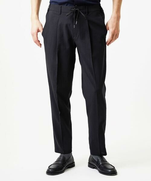 MICHEL KLEIN HOMME / ミッシェルクランオム チノ・ワークパンツ | 9分丈セミイージースラックスパンツ（ブラック）