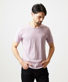 MICHEL KLEIN HOMME / ミッシェルクランオム カットソー | 《日本製》スモーク柄クルーネック半袖カットソー