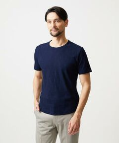 MICHEL KLEIN HOMME / ミッシェルクランオム カットソー | 《日本製》スモーク柄クルーネック半袖カットソー