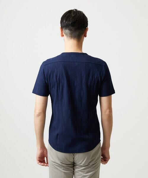 MICHEL KLEIN HOMME / ミッシェルクランオム カットソー | 《日本製》スモーク柄クルーネック半袖カットソー | 詳細4