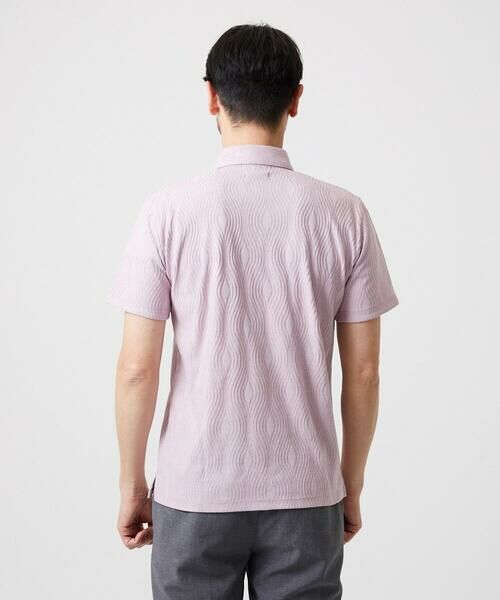 MICHEL KLEIN HOMME / ミッシェルクランオム カットソー | 《日本製》スモーク柄ハーフジップ半袖ポロシャツ | 詳細4