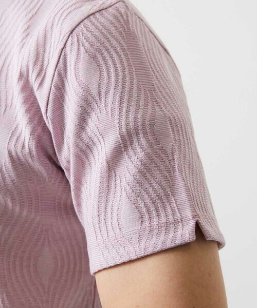 MICHEL KLEIN HOMME / ミッシェルクランオム カットソー | 《日本製》スモーク柄ハーフジップ半袖ポロシャツ | 詳細7