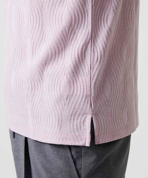 MICHEL KLEIN HOMME / ミッシェルクランオム カットソー | 《日本製》スモーク柄ハーフジップ半袖ポロシャツ | 詳細8