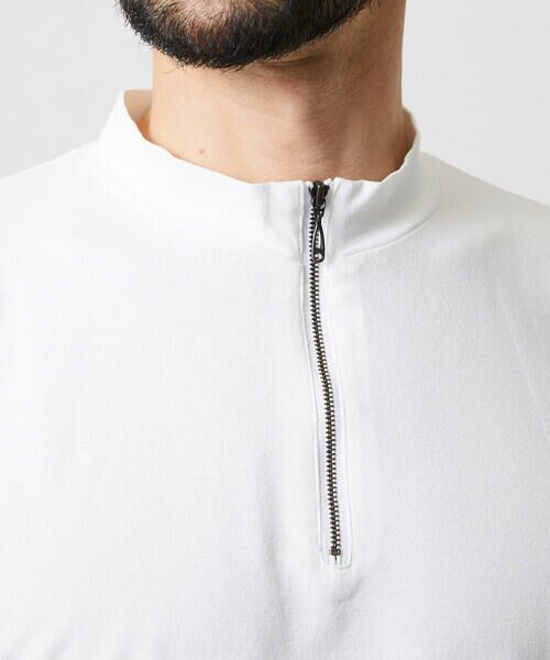 MICHEL KLEIN HOMME / ミッシェルクランオム カットソー | モックネックハーフジップ半袖カットソー | 詳細4