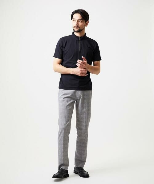 MICHEL KLEIN HOMME / ミッシェルクランオム カットソー | モックネックハーフジップ半袖カットソー | 詳細9