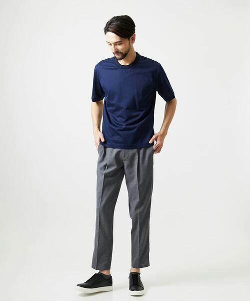 MICHEL KLEIN HOMME / ミッシェルクランオム カットソー | 【セットアップ】ジャージークルーネック半袖カットソー | 詳細1