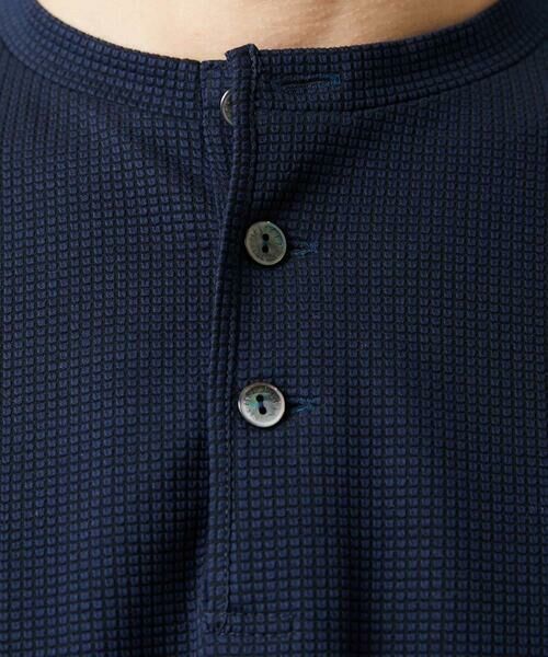 MICHEL KLEIN HOMME / ミッシェルクランオム カットソー | 《日本製》ブロックヘンリーネック半袖カットソー | 詳細6
