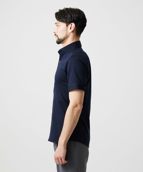 MICHEL KLEIN HOMME / ミッシェルクランオム シャツ・ブラウス | 《日本製》ブロックイージーケア半袖シャツ | 詳細3