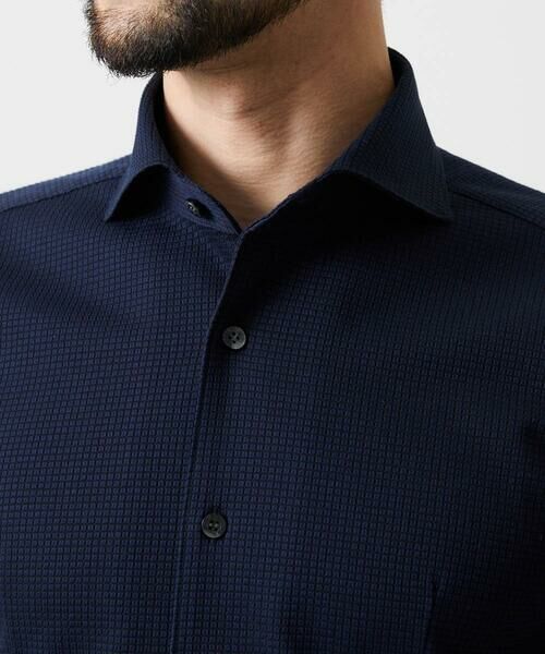 MICHEL KLEIN HOMME / ミッシェルクランオム シャツ・ブラウス | 《日本製》ブロックイージーケア半袖シャツ | 詳細5
