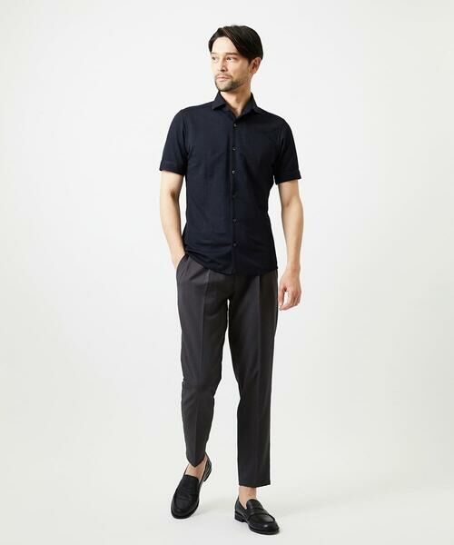 MICHEL KLEIN HOMME / ミッシェルクランオム シャツ・ブラウス | 《日本製》チドリ柄半袖シャツ | 詳細1