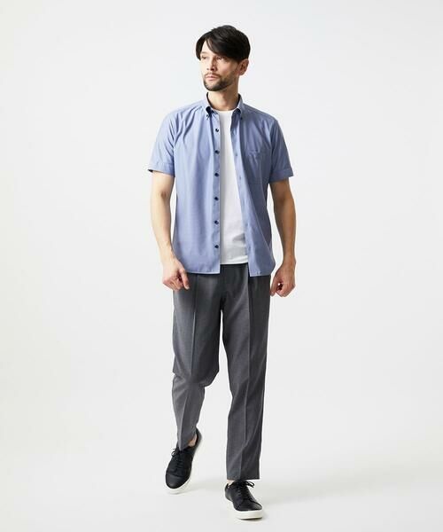 MICHEL KLEIN HOMME / ミッシェルクランオム シャツ・ブラウス | 《日本製》ボタンダウン 柄半袖シャツ | 詳細8