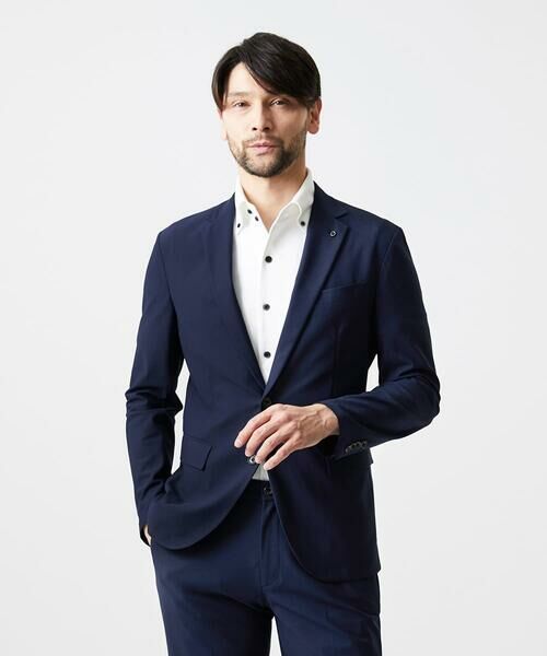 MICHEL KLEIN HOMME / ミッシェルクランオム テーラードジャケット | 【セットアップ】トリコットメッシュテーラードジャケット | 詳細1