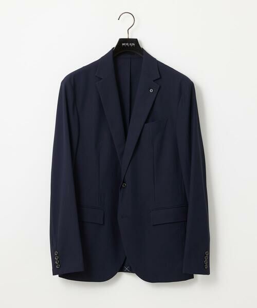 MICHEL KLEIN HOMME / ミッシェルクランオム テーラードジャケット | 【セットアップ】トリコットメッシュテーラードジャケット(ネイビー)