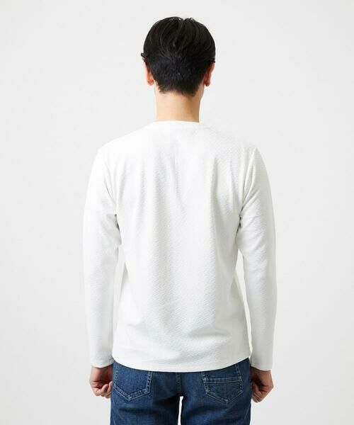 MICHEL KLEIN HOMME / ミッシェルクランオム カットソー | ジャガードヘンリーネック長袖カットソー | 詳細4