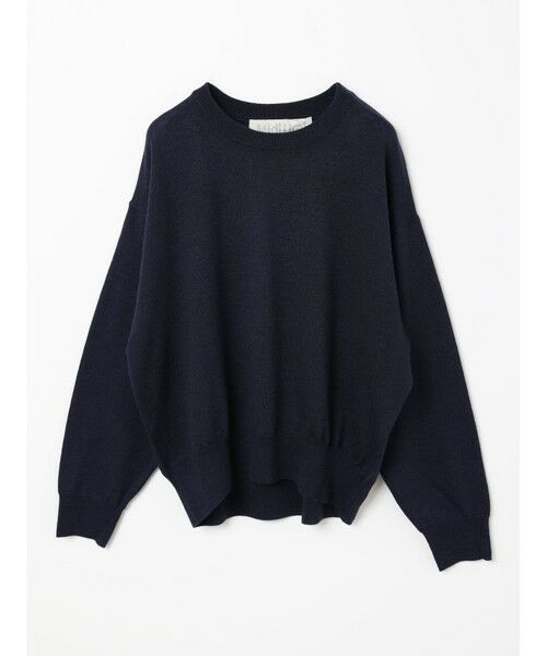 MidiUmi / ミディウミ ニット・セーター | MidiUmi クルーネックショートプルオーバー(ダークネイビー(color77))