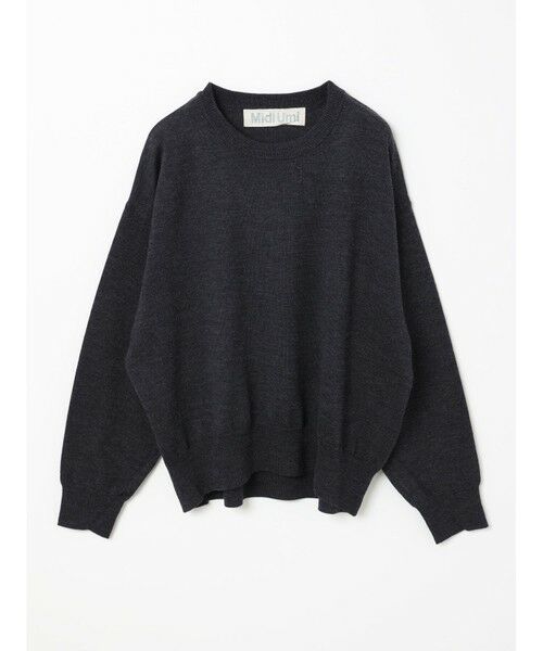 MidiUmi / ミディウミ ニット・セーター | MidiUmi クルーネックショートプルオーバー(チャコールグレー(color91))