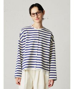 MidiUmi / ミディウミ カーディガン・ボレロ | MidiUmi ボーダークルーネックカーディガン