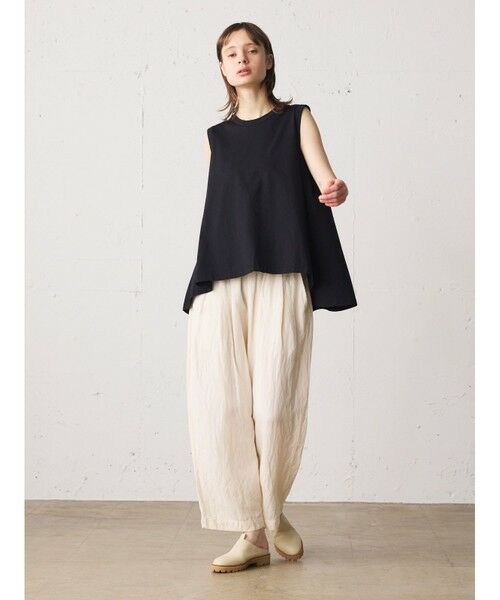 MidiUmi / ミディウミ カットソー | MidiUmi クルーネックノースリーブフレアタンクトップ | 詳細11