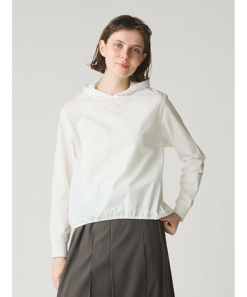 MidiUmi / ミディウミ カットソー | MidiUmi フード付きプルオーバー（オフホワイト(color11)）