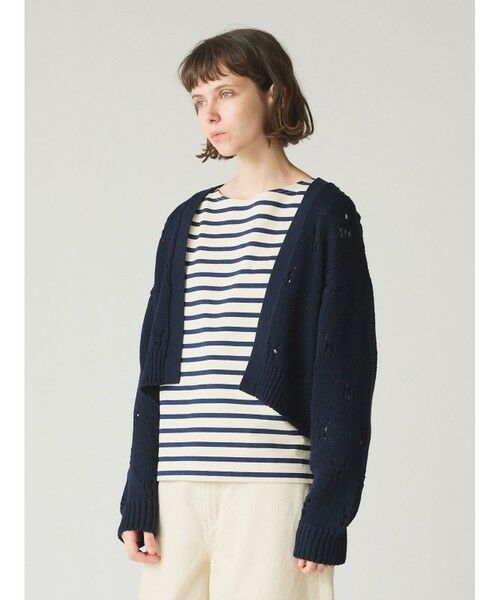 MidiUmi / ミディウミ カーディガン・ボレロ | MidiUmi オープンワークニットカーディガン | 詳細5