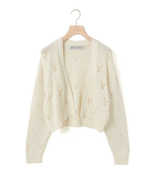MidiUmi / ミディウミ カーディガン・ボレロ | MidiUmi オープンワークニットカーディガン（アイボリー(color12)）
