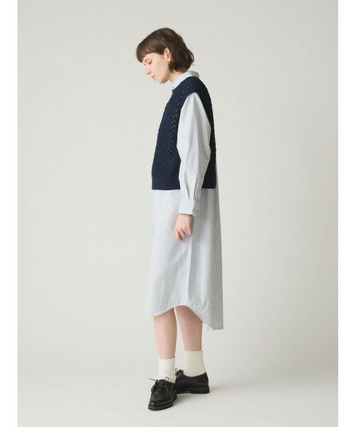 【MidiUmi】メッシュ　ニットベスト　カーディガン　グレー MidiUmi】メッシュ ニットベスト カーディガン グレー MidiUmi