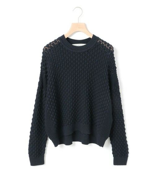 MidiUmi / ミディウミ ニット・セーター | MidiUmi メッシュニットプルオーバー（ネイビー(color77)）