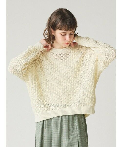 MidiUmi / ミディウミ ニット・セーター | MidiUmi メッシュニットプルオーバー | 詳細11